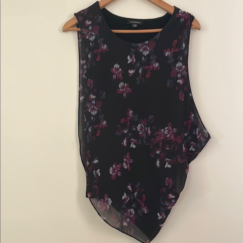 Le Chateau Multicolored Asymmetrical Tank Top